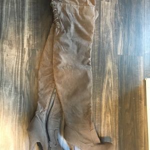 Thigh high boots - Tan